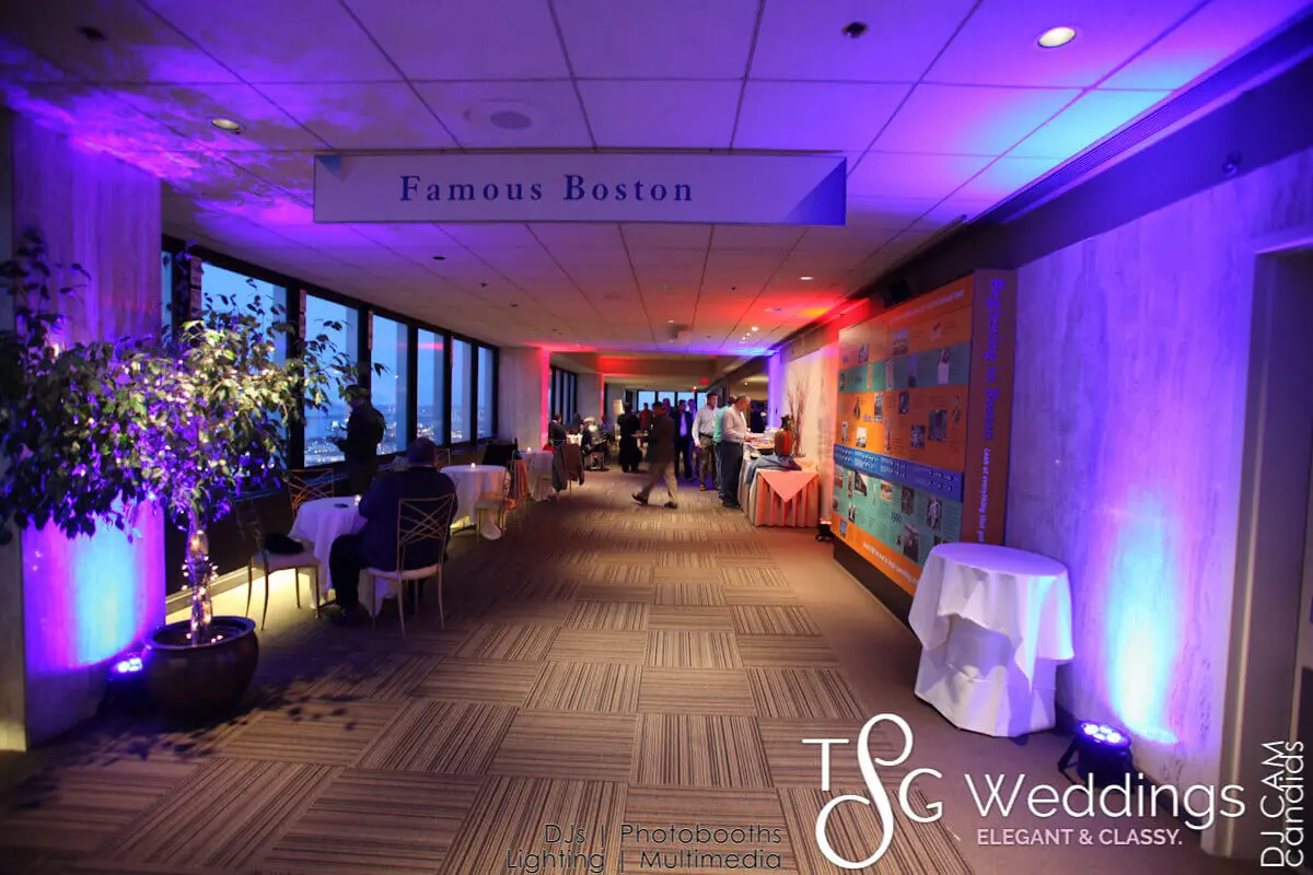 Wedding lighting at Top Of The Hub / Prudential Tower