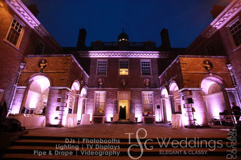 Wedding lighting at The Crane Estate at Castle Hill