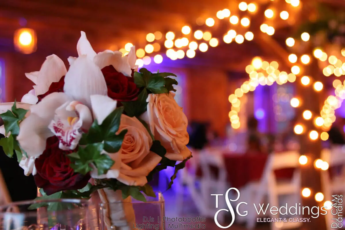 Wedding celebration and lighting at Smith Barn (Brooksby Farm), gallery photo 11