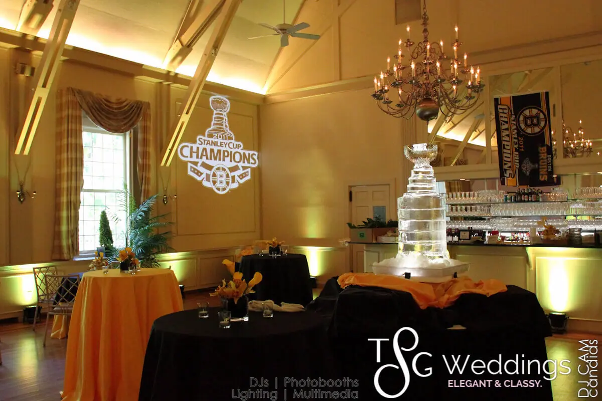 Wedding lighting at Weston Country Club