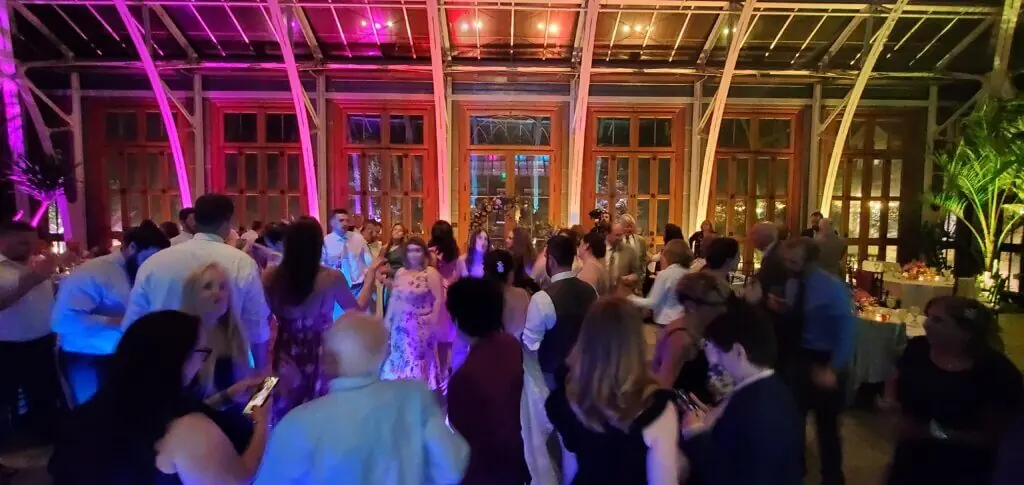 Wedding celebration and lighting at Tower Hill Botanic Gardens, gallery photo 2