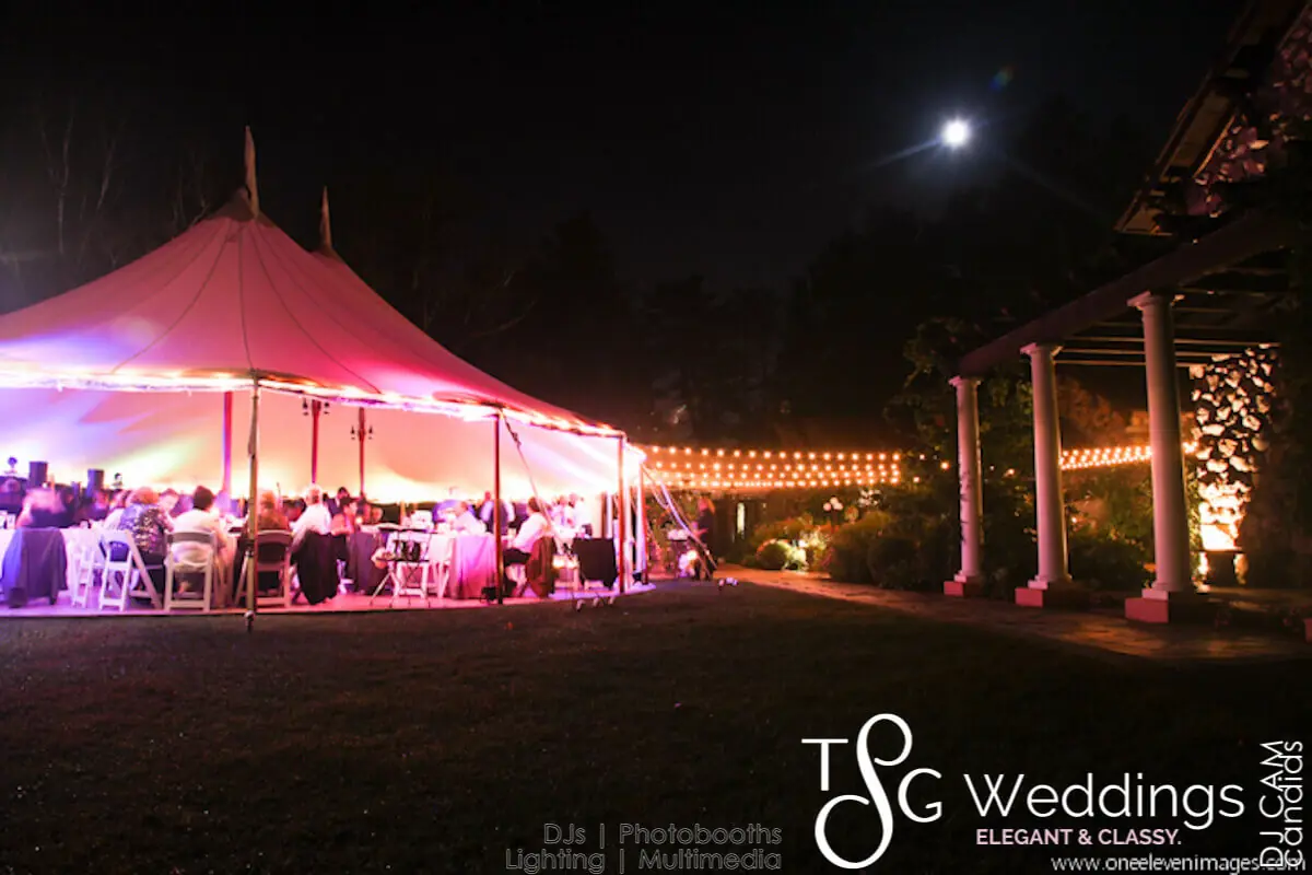 Wedding celebration and lighting at Willowdale Estate, gallery photo 1