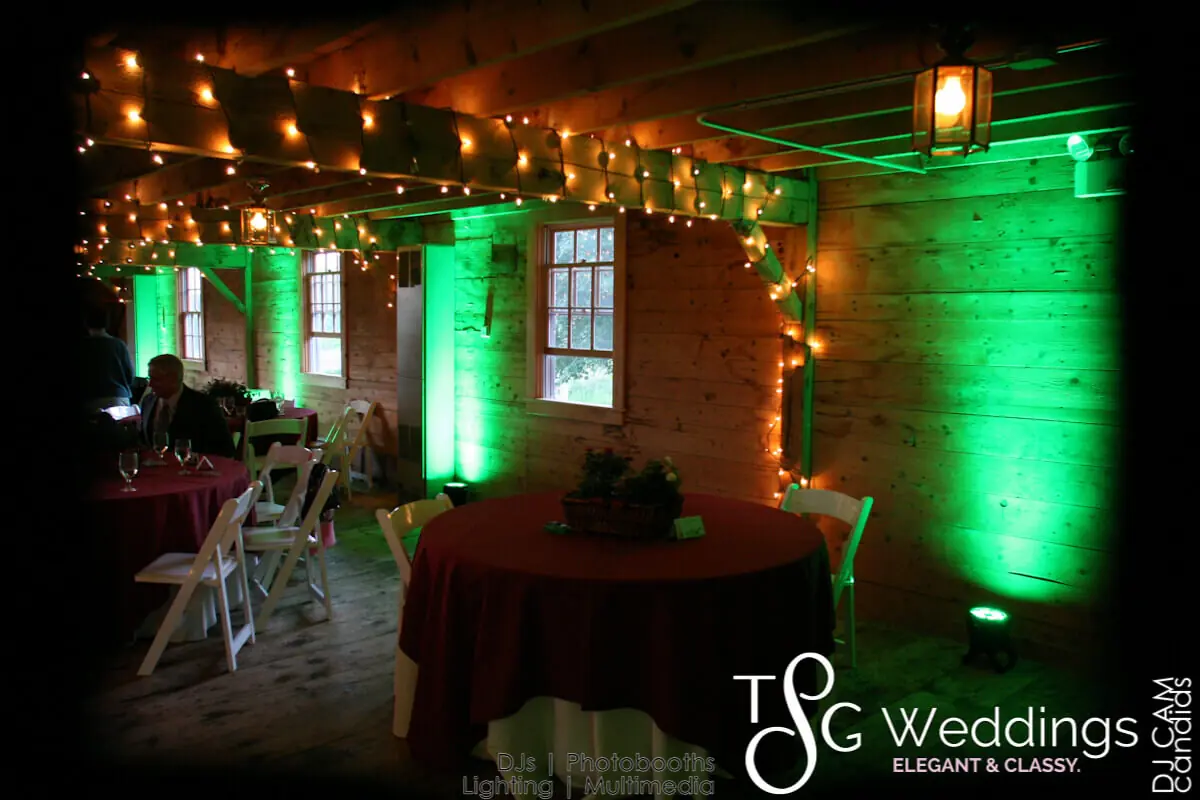 Wedding celebration and lighting at Smith Barn (Brooksby Farm), gallery photo 7