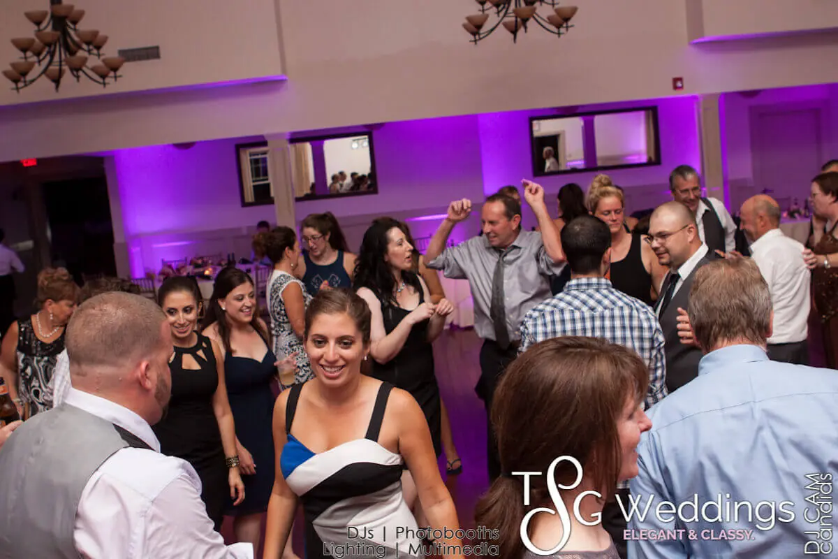 Wedding lighting at Merrimack Valley Golf Club