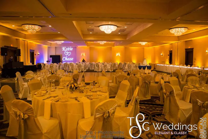 Wedding celebration and lighting at Double Tree Hilton, gallery photo 17