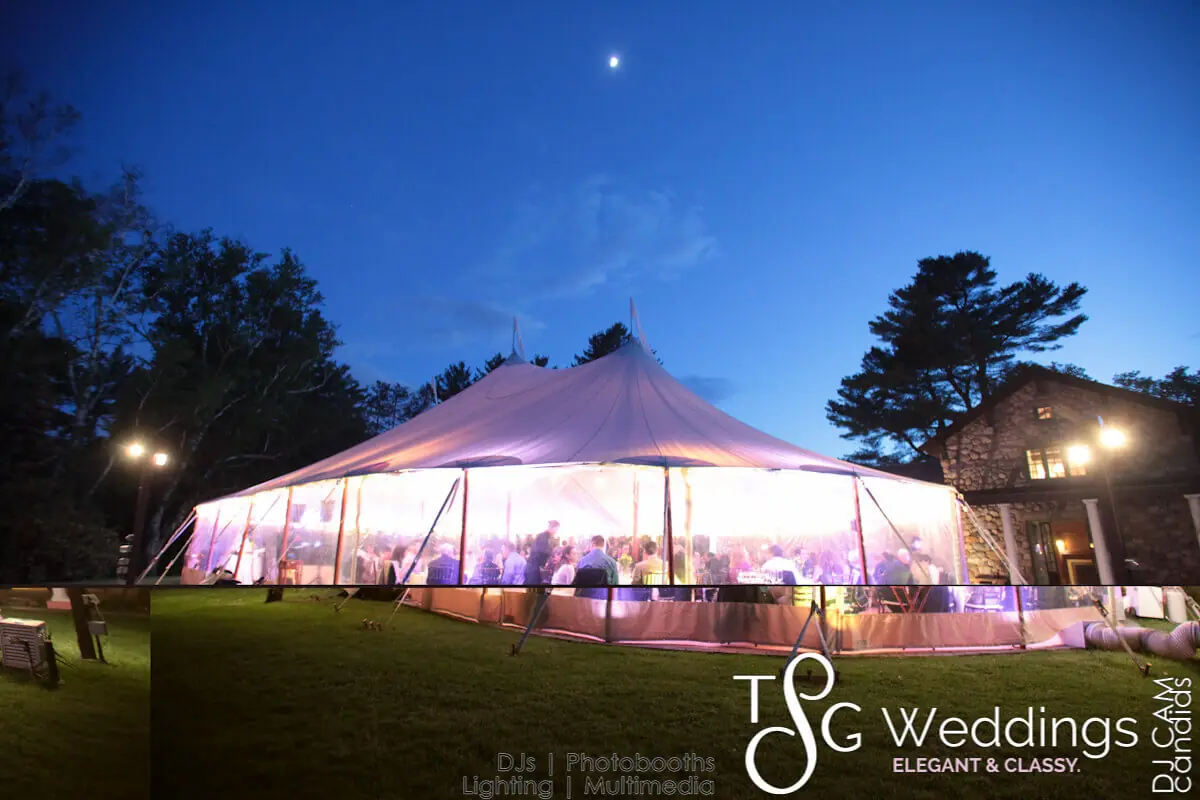 Wedding celebration and lighting at Willowdale Estate, gallery photo 10