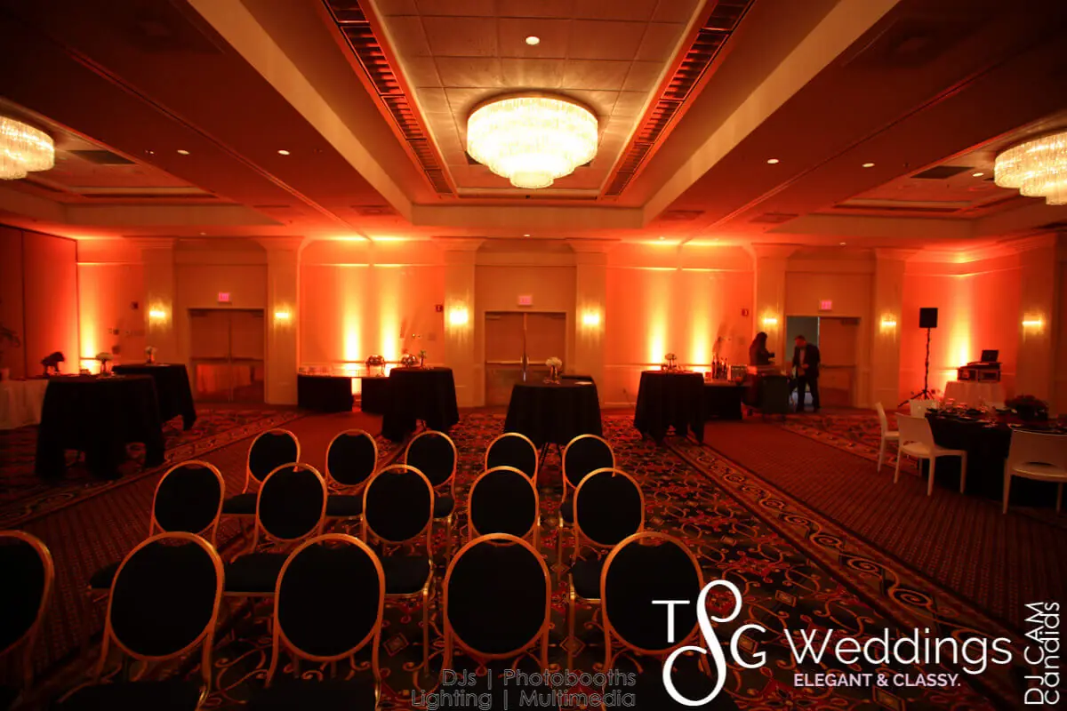 Wedding lighting at Marriott Hotel Peabody