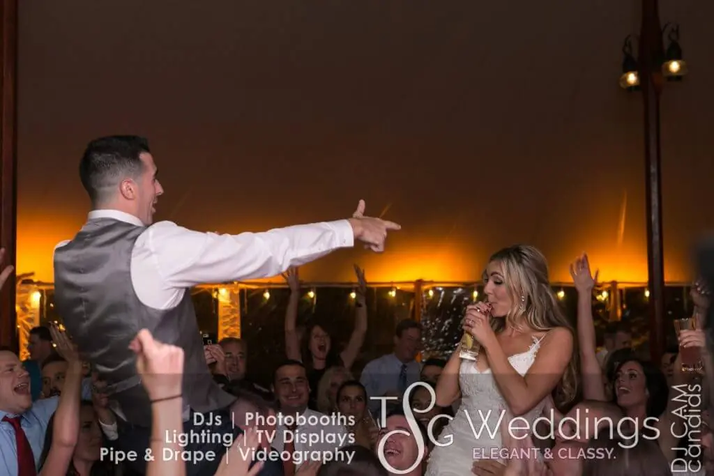 Wedding celebration and lighting at Willowdale Estate, gallery photo 32