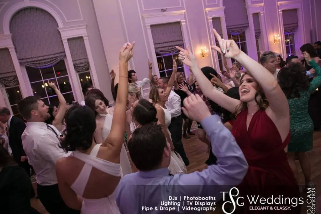 Wedding celebration and lighting at Hawthorne Hotel, gallery photo 15