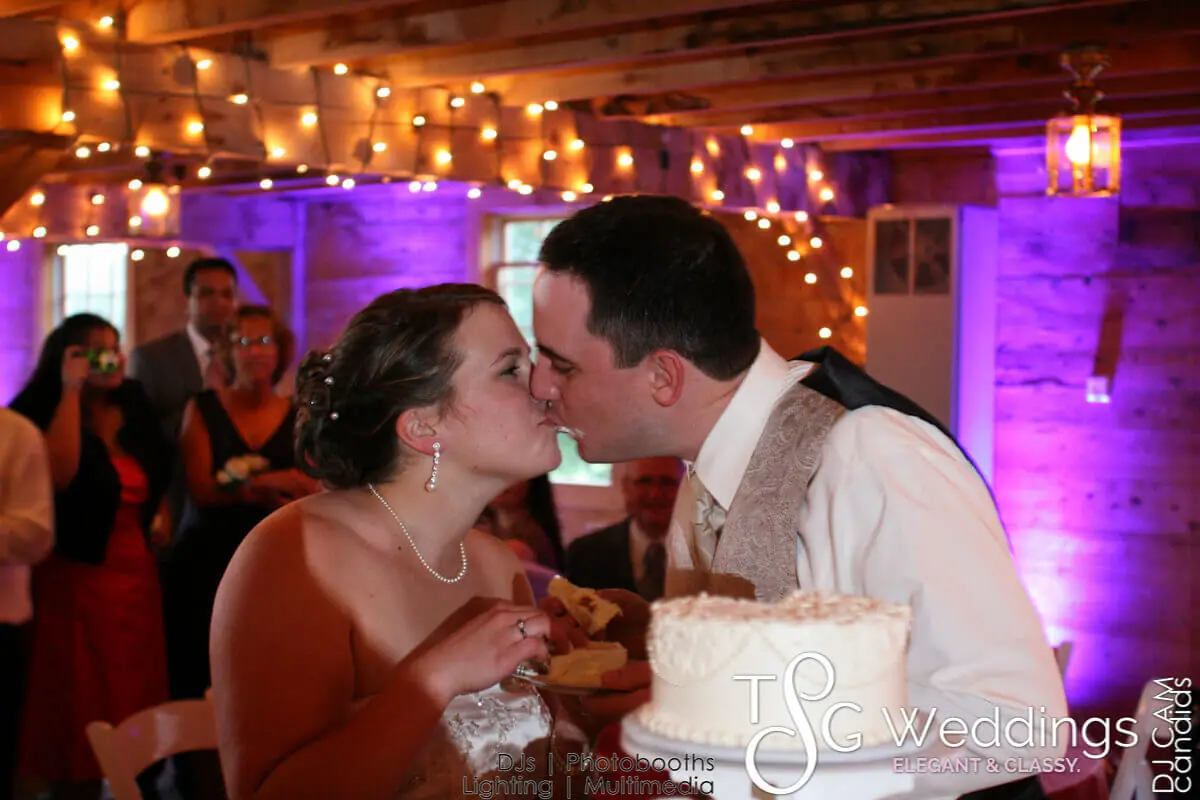 Wedding celebration and lighting at Smith Barn (Brooksby Farm), gallery photo 9