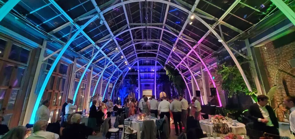 Wedding celebration and lighting at Tower Hill Botanic Gardens, gallery photo 4