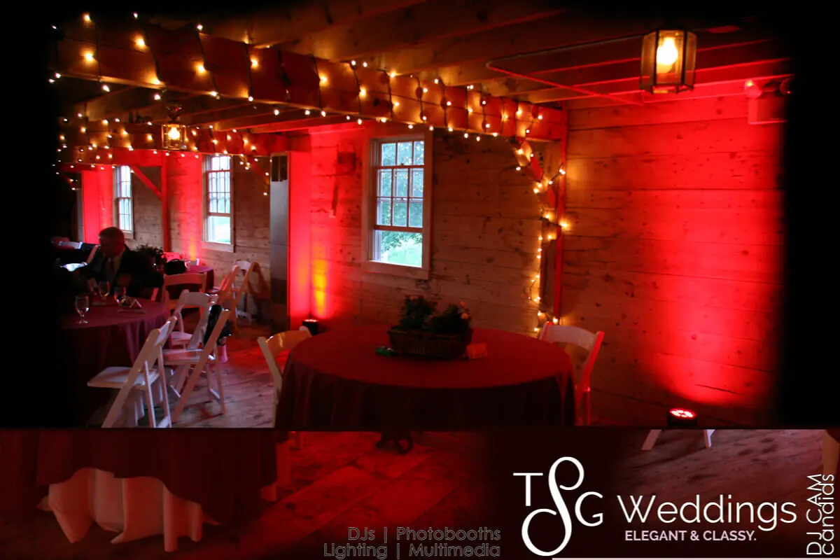 Wedding celebration and lighting at Smith Barn (Brooksby Farm), gallery photo 5