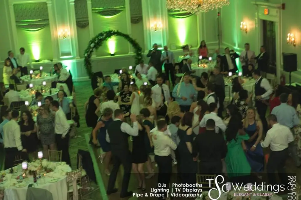 Wedding celebration and lighting at Hawthorne Hotel, gallery photo 12