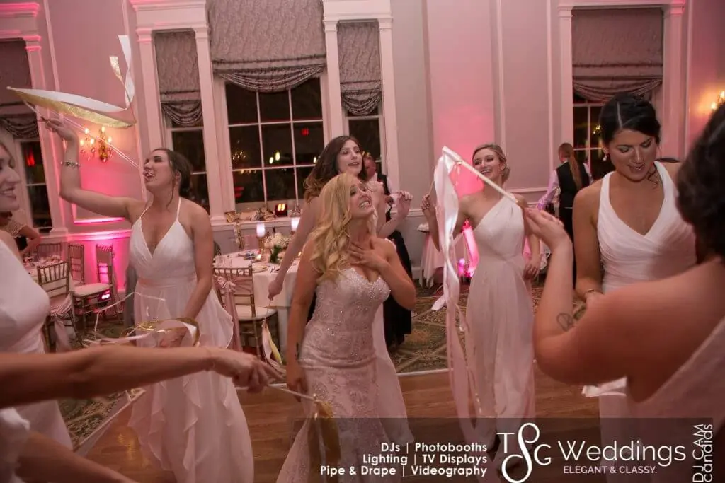 Wedding celebration and lighting at Hawthorne Hotel, gallery photo 1