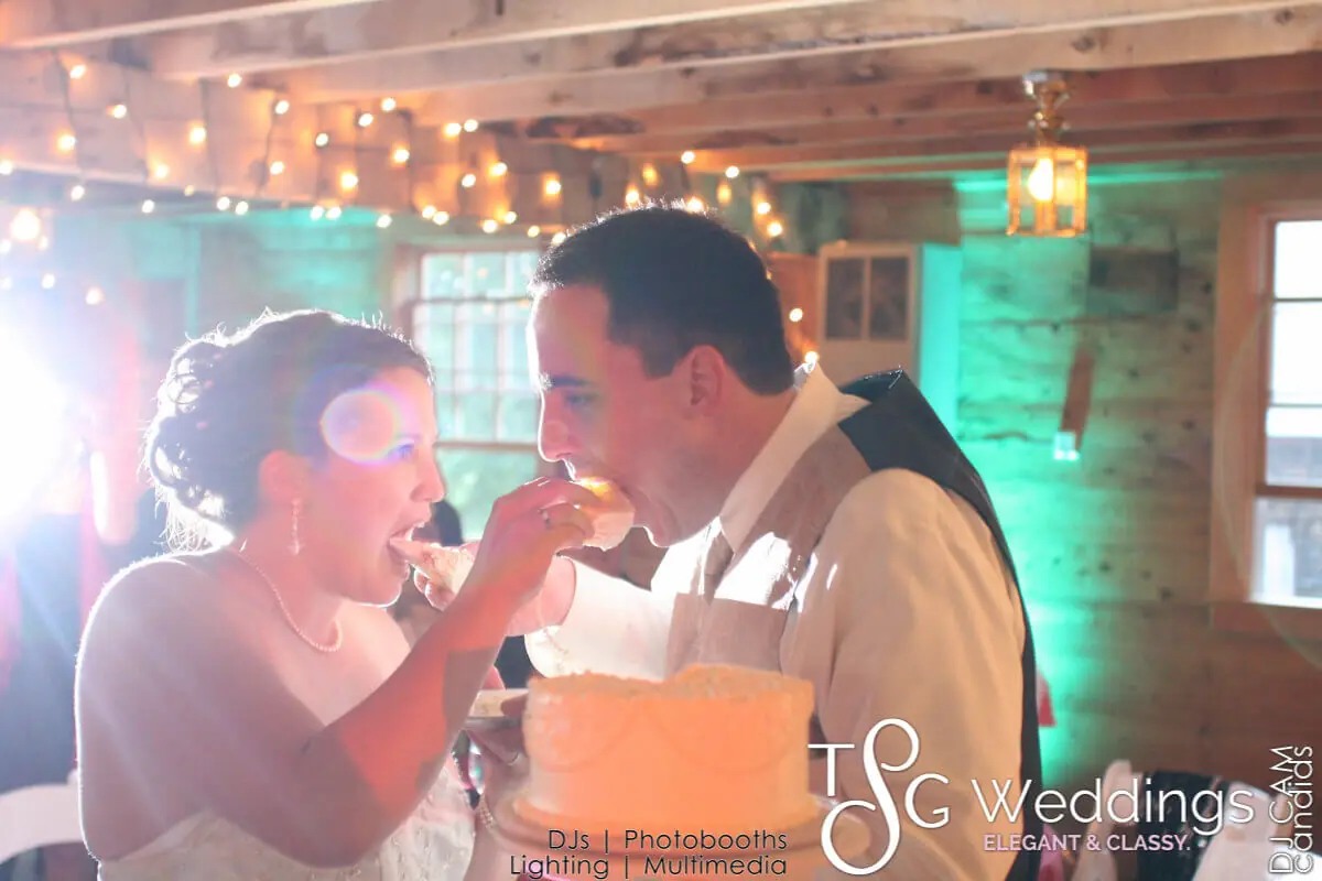 Wedding celebration and lighting at Smith Barn (Brooksby Farm), gallery photo 8