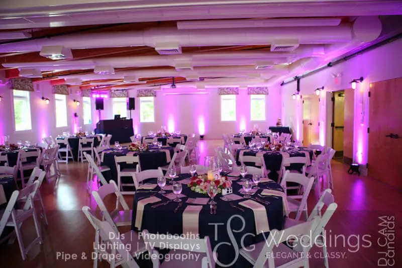 Wedding lighting at Heritage Museum And Gardens