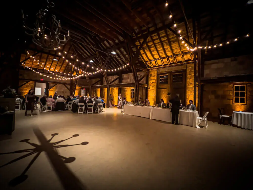 Wedding celebration and lighting at The Crane Estate Barn, gallery photo 11