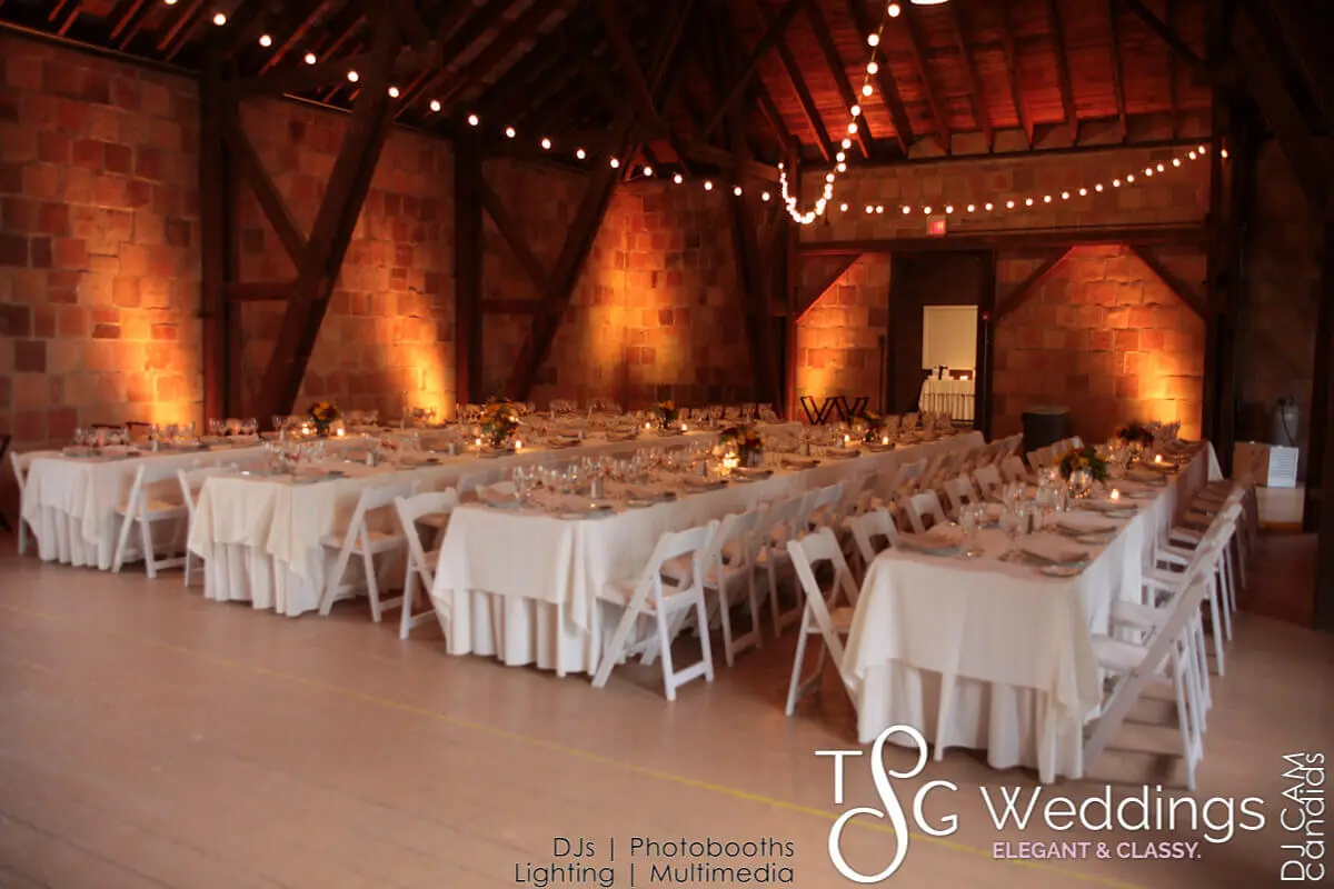 Wedding celebration and lighting at The Crane Estate Barn, gallery photo 3