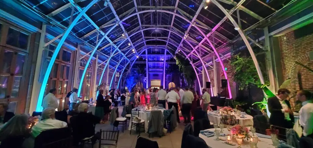 Wedding celebration and lighting at Tower Hill Botanic Gardens, gallery photo 3