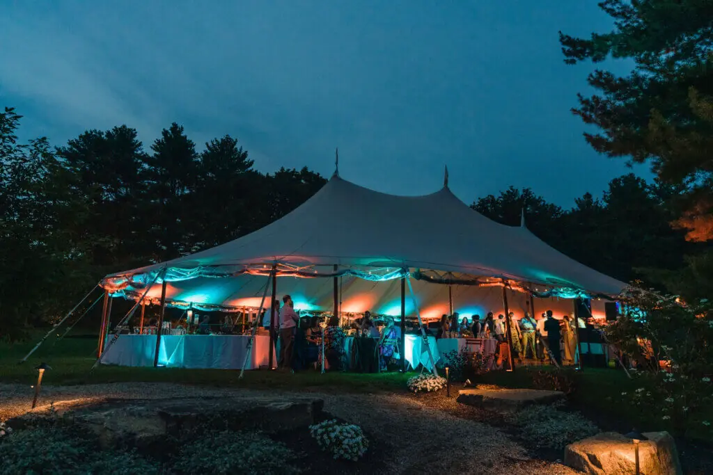 Wedding celebration and lighting at Gardens at Uncanoonuc, gallery photo 4