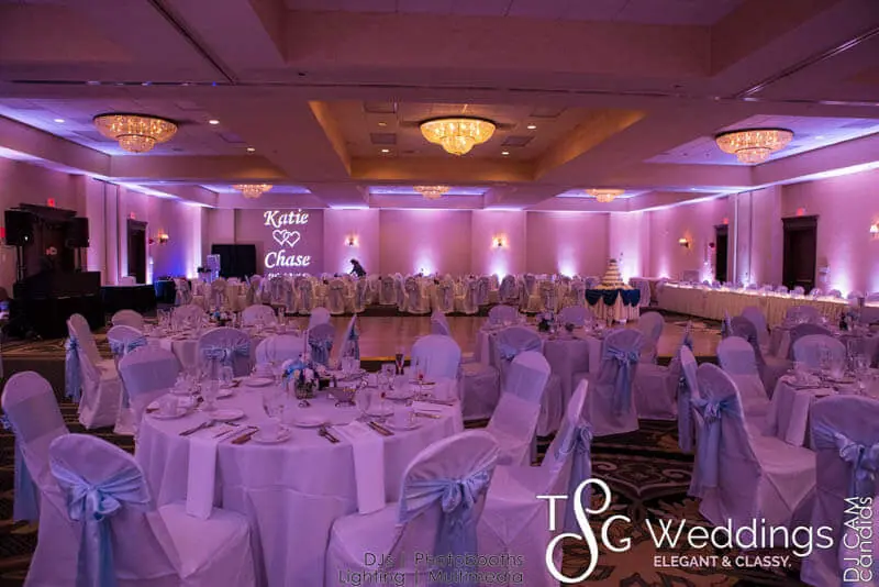 Wedding lighting at Double Tree Hilton