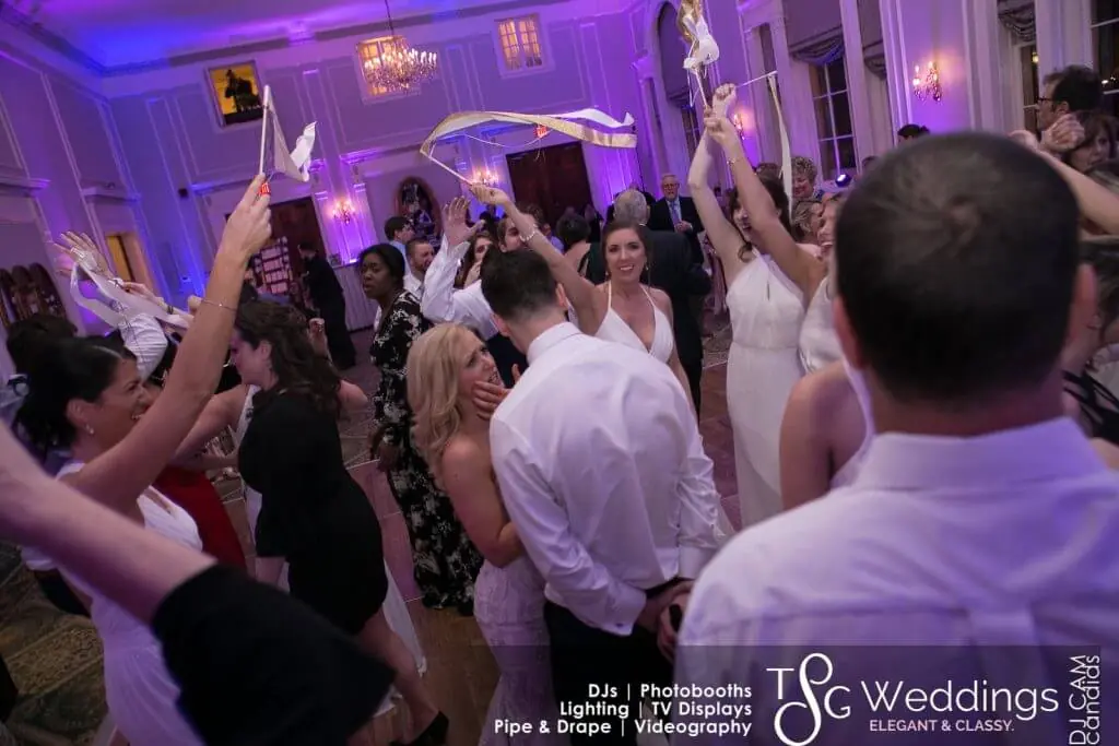 Wedding celebration and lighting at Hawthorne Hotel, gallery photo 3
