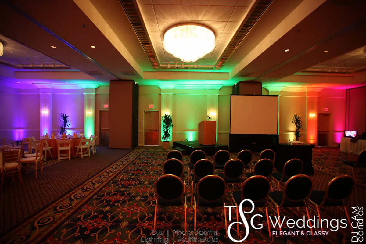 Wedding celebration and lighting at Marriott Hotel Peabody, gallery photo 1