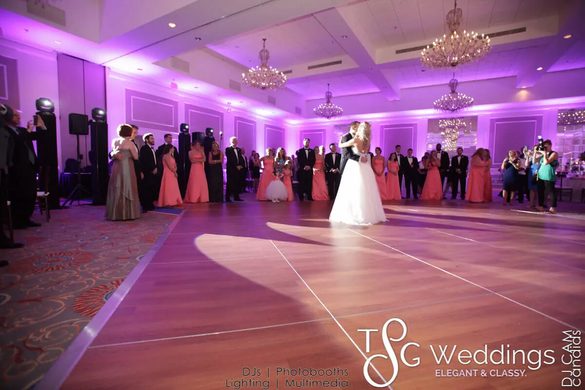Wedding lighting at Sheraton Hotel Framingham