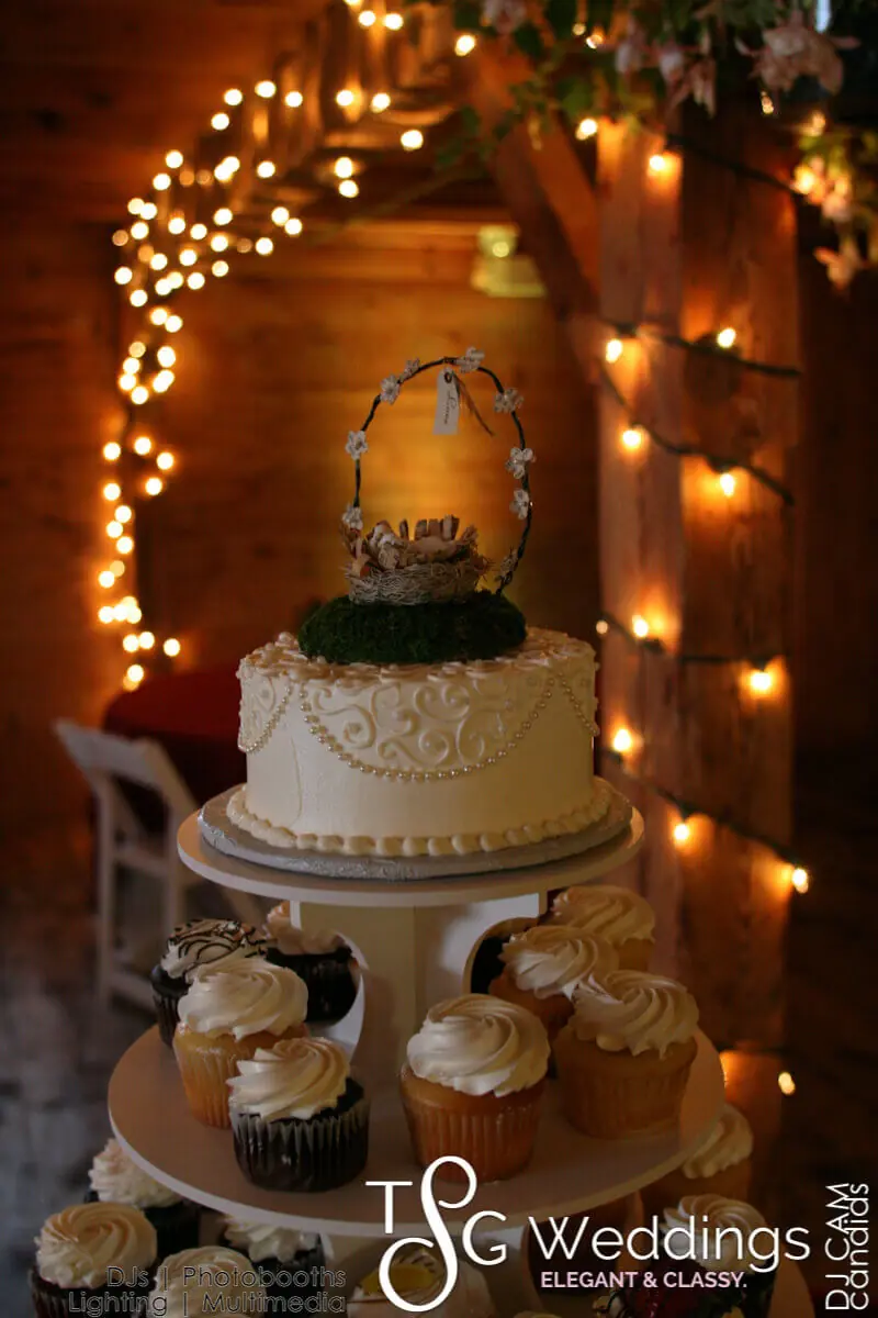 Wedding celebration and lighting at Smith Barn (Brooksby Farm), gallery photo 4