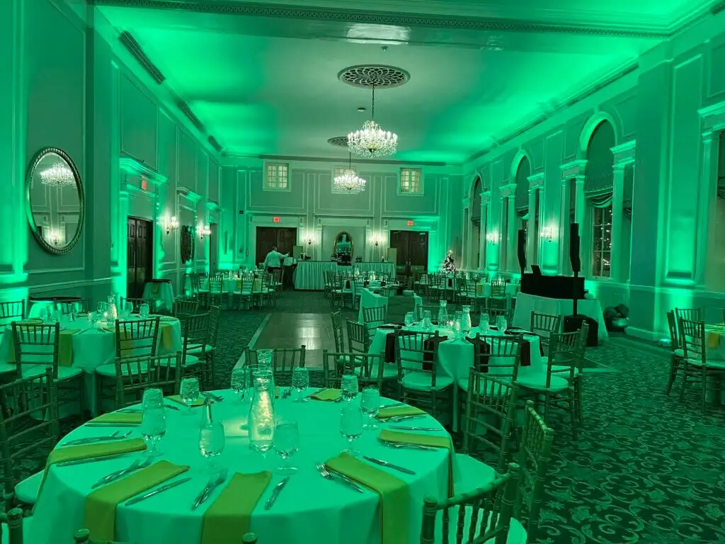 Wedding celebration and lighting at Hawthorne Hotel, gallery photo 20