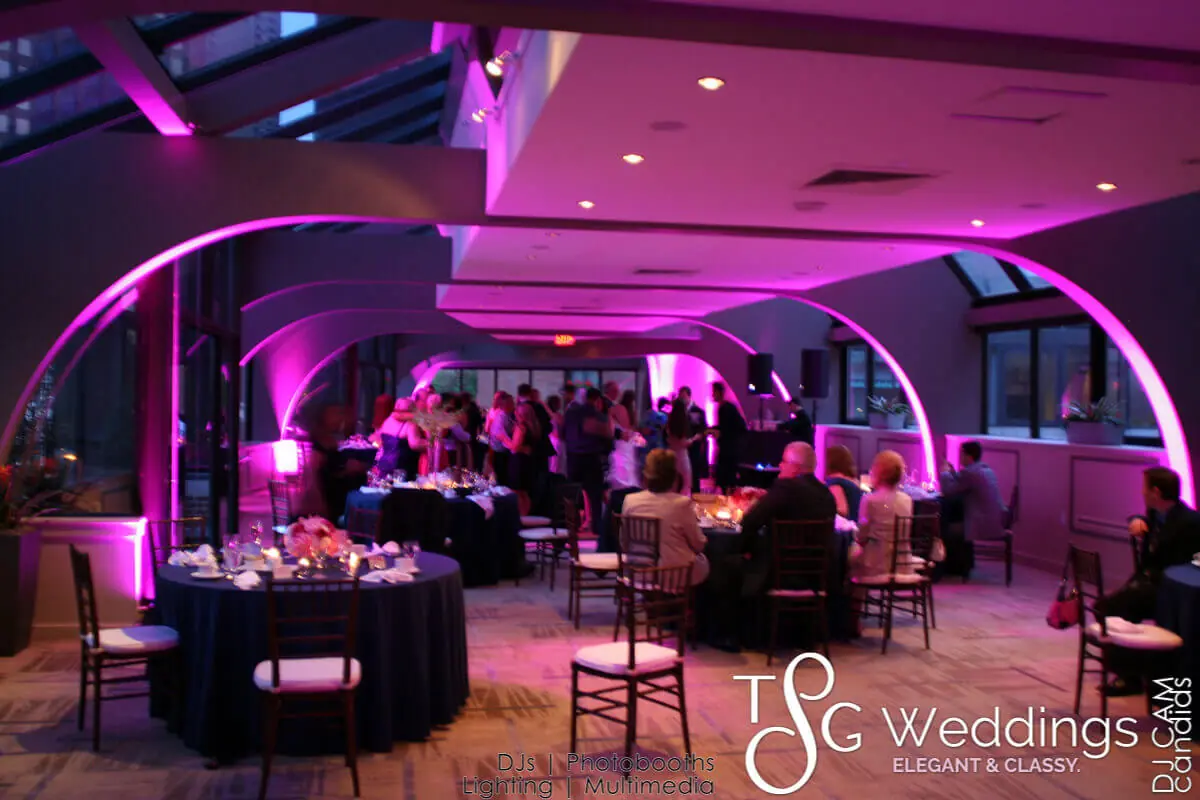 Wedding lighting at Millennium Bostonian Hotel
