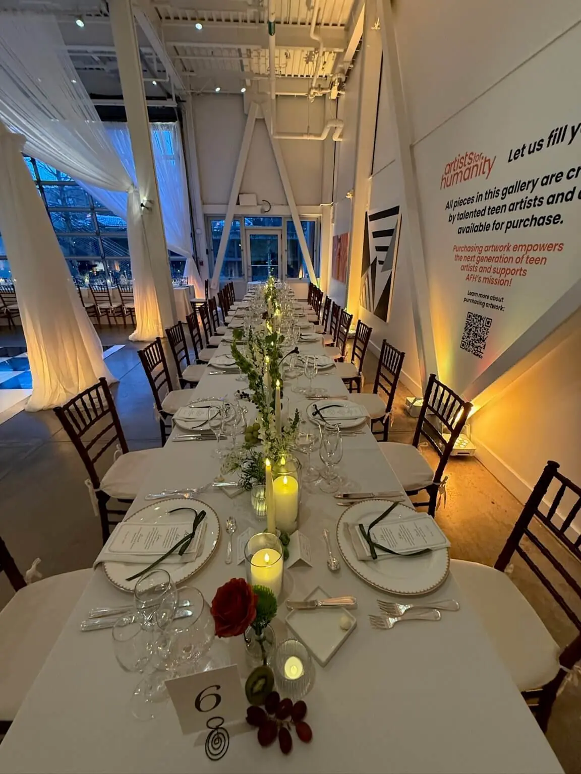 Wedding celebration and lighting at Artists for Humanity, gallery photo 2