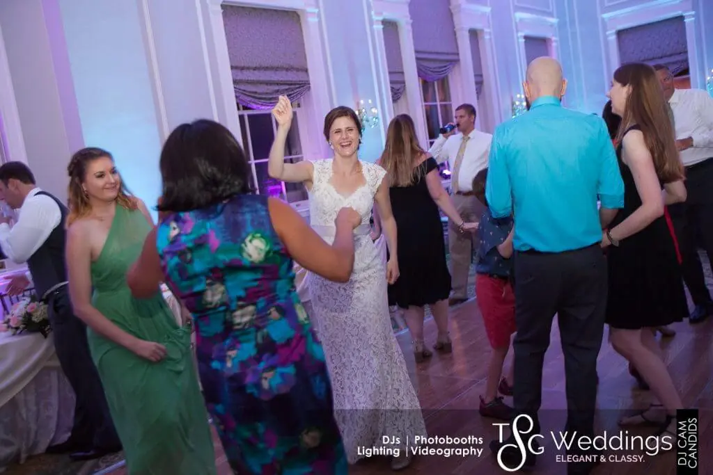 Wedding celebration and lighting at Hawthorne Hotel, gallery photo 6
