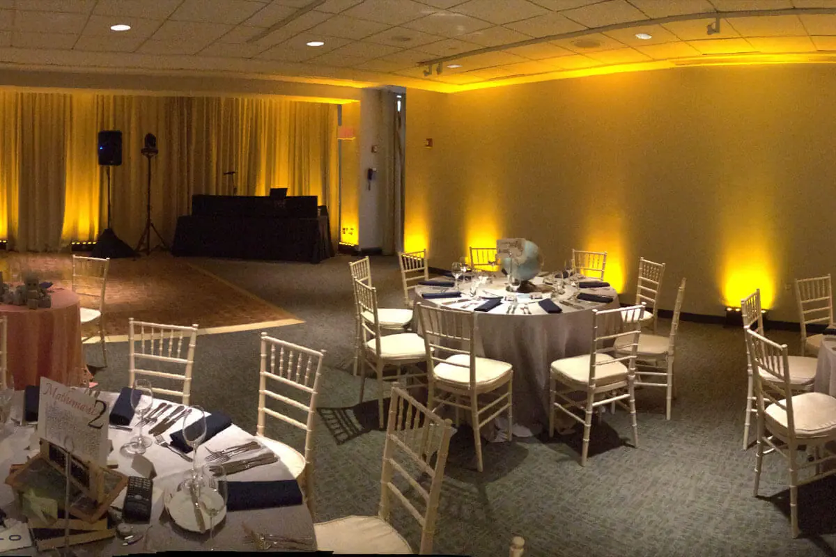 Wedding lighting at Museum Of Science