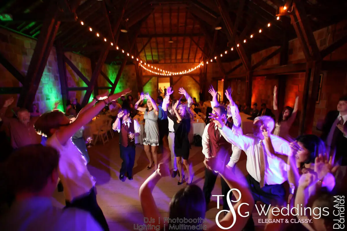 Wedding lighting at The Crane Estate Barn
