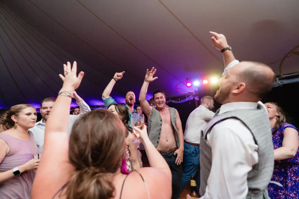 Wedding celebration and lighting at Gardens at Uncanoonuc, gallery photo 9
