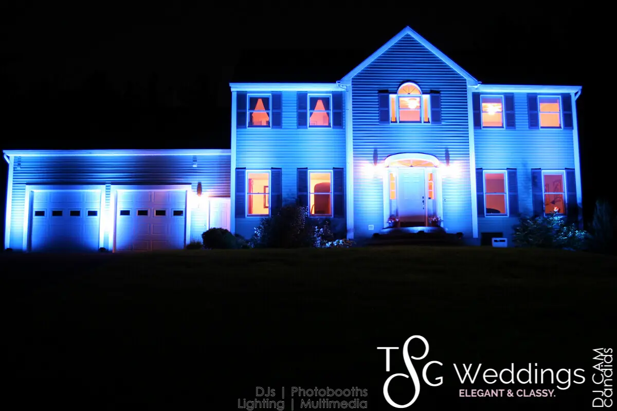 Wedding lighting at Private Home