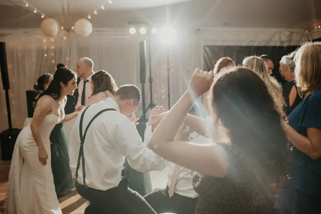 Wedding lighting at Glen Magna Farm